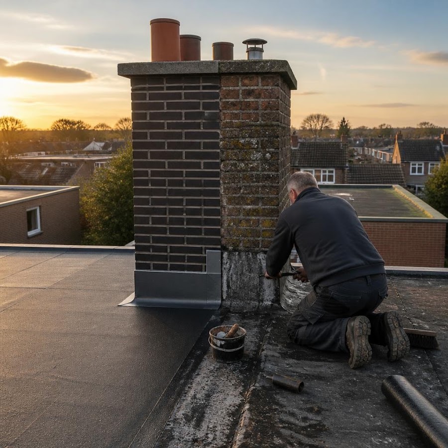 Google bericht Platdak Specialist Zuid: Schoorsteen op een plat dak: renoveren of verwijderen? Ontdek wat past bij uw huis in…