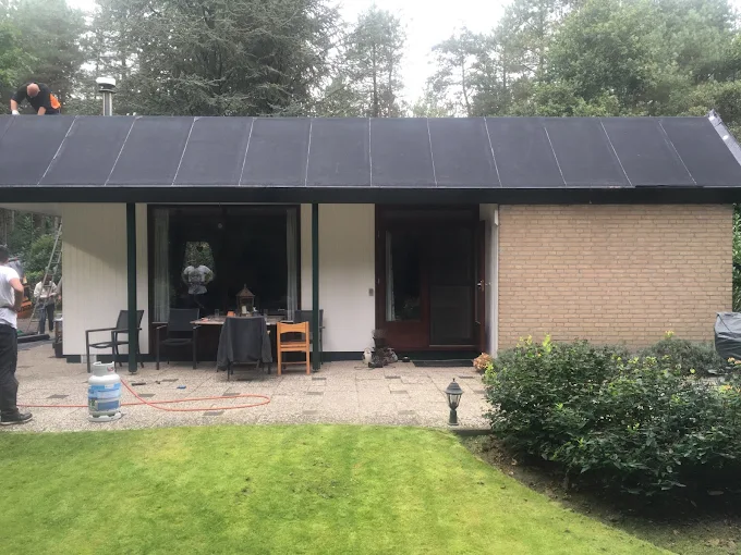 Bitumen dakbedekking op licht hellend dak